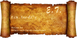 Eck Teréz névjegykártya